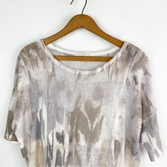 Kinross Women’s Ikat Linen Lightweight Pullover Top Size S - Picture 4 of 8